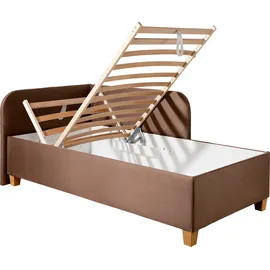 MAINTAL Polsterliege MAINTAL "Aolana", beige (beige, braun), B:102cm L:205cm, Komplettbetten, mit Bettkasten, in 2 Breiten, Federkern- oder Bonellmatratze wählbar