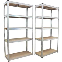 Trutzholm Schwerlastregal verzinkt 180x90x40 cm je 5 Böden pro Regal Traglast von 875kg Werkstattregal Kellerregal Archivregal