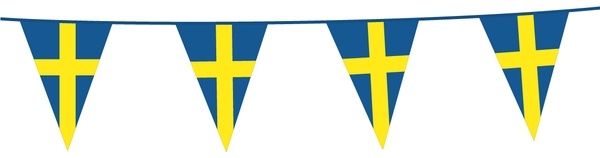 Schweden Wimpelkette 10m