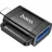 HOCO USB auf USB-A Adapter Schwarz