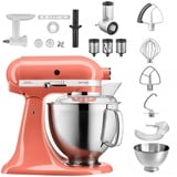 KitchenAid 4,8 L 5KSM185 Artisan Küchenmaschine Allrounderset Fleischwolf+Spritzgebäck+Gemüseschneider, Farbe:Liebesapfel Rot