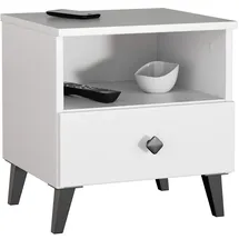 Akord Nachtschrank Lina 40 x 37 x 43 cm Weiß
