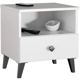 Akord Nachtschrank Lina 40 x 37 x 43 cm Weiß