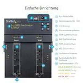 Startech Standalone SATA & M.2 NVMe Duplicator Komponenten Zubehör für Speicherlaufwerke