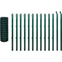 vidaXL Eurozaun 250 x 80 cm Grün/Stahl