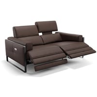 Sofanella 2-Sitzer Leder Milo, Relaxsofa, Designsofa, Designer Couch, Italienisches Sofa, 2er Sofa braun