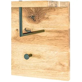 Haku-Möbel Wandgarderobe Torino Eiche geölt Schwarz