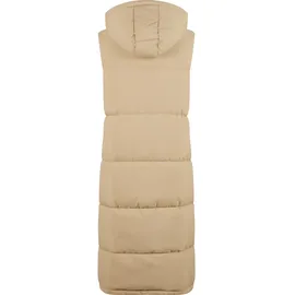 URBAN CLASSICS Long Hooded Puffer Weste Union Beige M