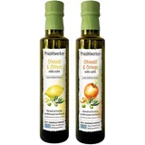 Fruchtwerker Olivenöl + Zitrone 250ml und Olivenöl + Orange 250ml Set zwei Öle