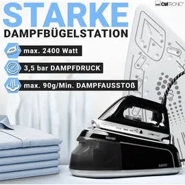 Bomann Bomann® Dampfbügelstation 2400 W 1,2 l Keramik-Bügelsohle schwarz