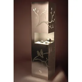 deluke Dekosäule TOURS 100 x 25 x 25 cm Silbergrau