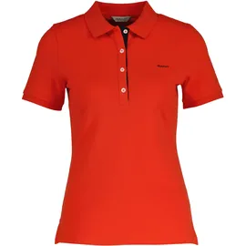 GANT Slim Fit Poloshirt mit Label-Stitching, Hellrot, S