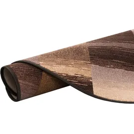 Snapstyle Designer Velour Teppich Mystic Karo Braun Textil, Rund