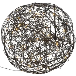 LED-3D Kugel "Trassel", schwarz, Aluminium, 37 cm