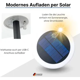 Schwaiger Solarleuchte Kunststoff 150,0 cm inkl. Fernbedienung weiß
