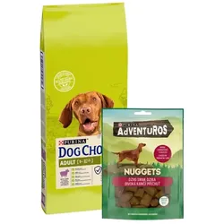 PURINA Dog Chow Adult  Lamb 14kg + Adventuros Nuggets 90g GRATIS!