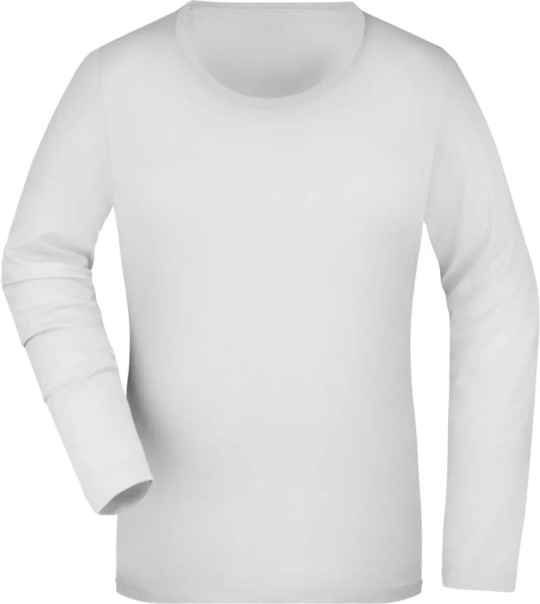 James & Nicholson Damen Stretch T-Shirt langarm JN927 white XXL