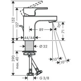 Hansgrohe Vernis Shape 70 chrom 71566000