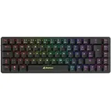 Sharkoon PureWriter W65, Verkabelt - Kabellos, RF Wireless, Mechanischer Switch, QWERTZ RGB-LED Sc
