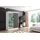 altdecor Schiebetürenschrank VILO 150 x 215 x 61 cm Weiß/Schwarz