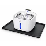 SilentFlow PurePet Katzenbrunnen Kabellos 3,2L – Trinkbrunnen Katze mit Edelstahlschale, Bewegungssensor, Leise Pumpe <32 dB, 4000 mAh Akku & 4-Fach-Filter, für Katzen & kleine Hunde