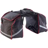 Xcase Gepäckträgertasche Paar schwarz mit Reflektionsstreifen