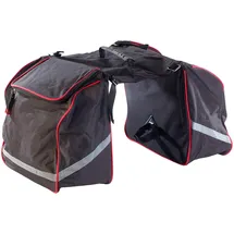 Xcase Gepäckträgertasche Paar schwarz mit Reflektionsstreifen