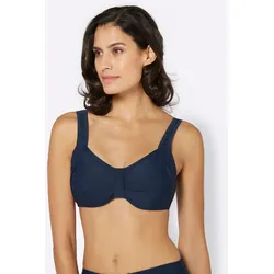 Bustier-Bikini-Top FEEL GOOD, Damen, Gr. 48, Cup C, blau (marine), Elasthan, Polyamid, Bikini-Oberteile Bikini-Oberteil