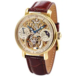 Poljot International 3360.T66 Herrenuhr Tourbillon Skeleton Braun/Goldfarben