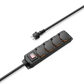 Hama Steckdosenleiste 4-fach 2 m Schwarz 1 St.