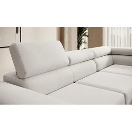 Selsey Stevil - L-Sofa mit Schlaffunktion, Bettkasten, Ottomane links, Cordbezug Senfgelb