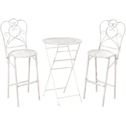 Gartenbar Set klappbar TRIESTE Metall Hellbeige