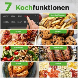 NutriChef Elektrogrill 6L schwarz