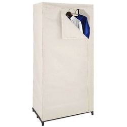 BURI Kleiderschrank Textil Kleiderschrank beige mit Kleiderstange Stoffschrank Faltschrank