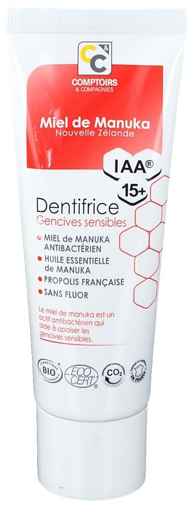 Comptoirs & Compagnies Dentifrice gencives sensibles Miel de Manuka IAA15+ 75 ml dentifrice