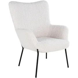 House Nordic Relaxsessel Glasgow Lammfellimitat 70 x 98 x 79 cm Weiß