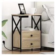 vidaXL Nachtschrank 2 pcs 40 x 31 x 60 cm Beige