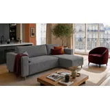 marpur Eckcouch Cordstoff 2-Sitzer Grau