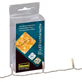IDENA LED Lichterkette 10 m lang, für Innen, zum Basteln, als Party Deko, Weihnachtsdeko, zur Hochzeit