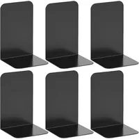 Deefongo (4, Blue) Deefongo 4 Stück blau Metall-Buchstützen,Langlebige Buchstützen