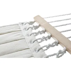 Grasekamp Stabhängematte 200 x 140 cm gepolstert  Beige Hängematte Hammock Mehrpersonen  160 Kg