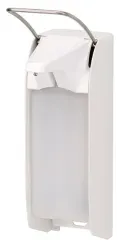 ingo-man® plus IMP Seifen-/Desinfektionsmittelspender 1417466 , Kurzer Bedienhebel, Aluminium, weiß, T P/24