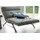 KAWOLA Relaxliege AMERIVA Polyester 120 x 110 x 158 cm Silber mit Kissen und Kopfteil