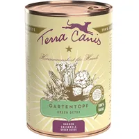 Terra Canis Gartentopf 400g Dose Hundenassfutter 6 x 400 Gramm Green Detox