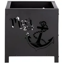 Gilde Feuerkorb Meerzeit Metall schwarz 67774