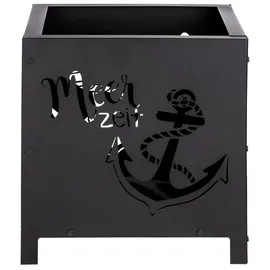 Gilde Feuerkorb Meerzeit Metall schwarz 67774