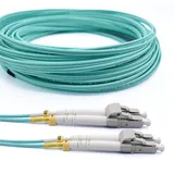 Elfcam Elfcam® - 30m Patchkabel LWL LC/UPC auf LC/UPC OM3 Duplex Multimode 50/125μm Glasfaser-Kabel LSZH, 30M, 1 Stück