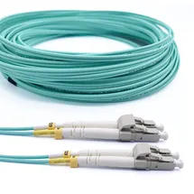 Elfcam Elfcam® - 30m Patchkabel LWL LC/UPC auf LC/UPC OM3 Duplex Multimode 50/125μm Glasfaser-Kabel LSZH, 30M, 1 Stück