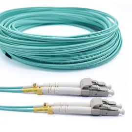 Elfcam Elfcam® - 30m Patchkabel LWL LC/UPC auf LC/UPC OM3 Duplex Multimode 50/125μm Glasfaser-Kabel LSZH, 30M, 1 Stück