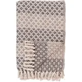 House Nordic Alanya Plaid 130 x 180 cm Braun/Beige/Weiß